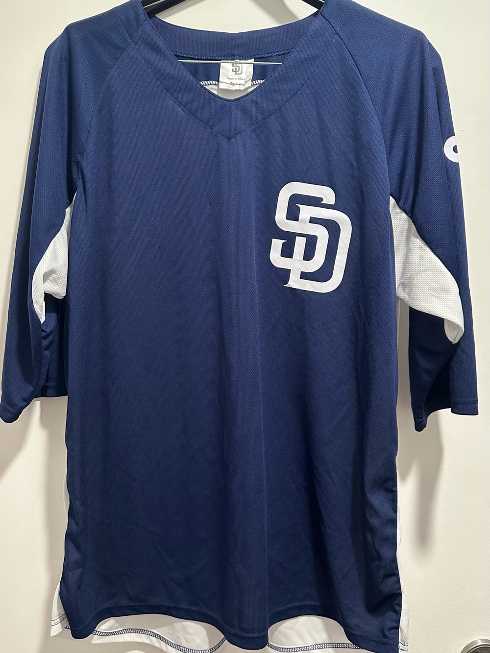 San Diego Padres Adult Navy Blue Baseball Jersey - SD Logo